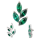 Titaanist sõrmus lehekujulise kujundusega