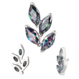 Titaanist sõrmus lehekujulise kujundusega