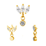 Titaanist sõrmus marquise seade