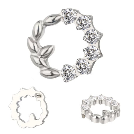 Titaanist sõrmus oliivipärg