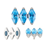 Titaanist sõrmus paralleelne marquise