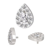 Titaanist sõrmus pärlikujuliste kivikestega