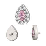 Titaanist sõrmus pärlikujuliste kivikestega