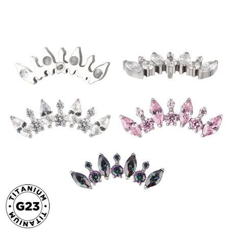 Titanium Ring Round And Marquise - BVShop