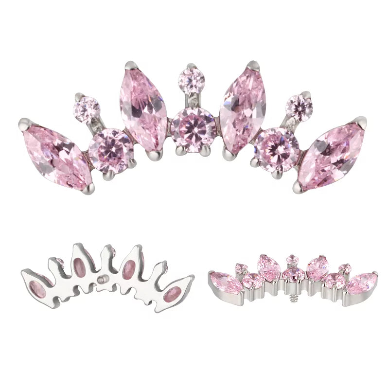 Titaanist sõrmus ümmarguse ja marquise lõikega