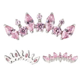 Titaanist sõrmus ümmarguse ja marquise lõikega