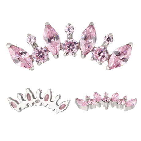 Titaanist sõrmus ümmarguse ja marquise lõikega