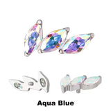 Titaanist rõngaste otsikud 3-haruline kaardus lehvik