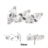 Titaanist rõngaste otsikud 3-haruline kaardus lehvik