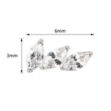 Titaanist rõngaste otsikud 3-haruline kaardus lehvik