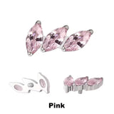 Titaanist rõngaste otsikud 3-haruline kaardus lehvik