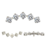 Titaanist sõrmuseotsad 5-haruline tsirkooniga raam