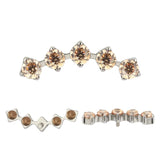 Titaanist sõrmuseotsad 5-haruline tsirkooniga raam