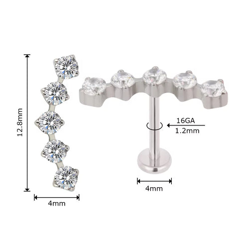 Titanium Ring Tips 5 Prong Zirconia Bezel - BVShop