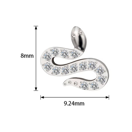 Titanium Ring Tips Paved Snake - BVShop