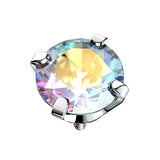 Titaanist rõngaste otsikud tsirkoonia raamiga