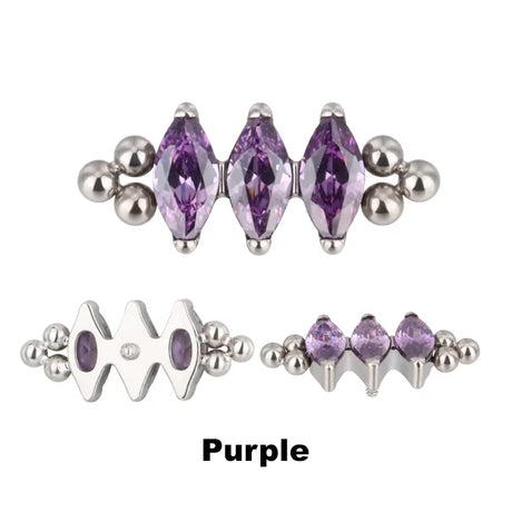 Titaanist sõrmus kolme pärliga raamiga