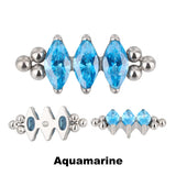 Titaanist sõrmus kolme pärliga raamiga