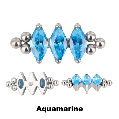 Titaanist sõrmus kolme pärliga raamiga