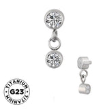 Titaanist sõrmus kahe servaga