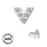 Titaanist sõrmus V-kujuline