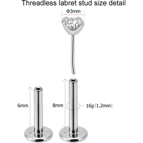 Titanium Threadless Labret - BVShop