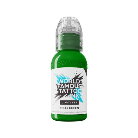 World Famous Limitless Tattoo Ink Kelly Green 30ml - BVShop